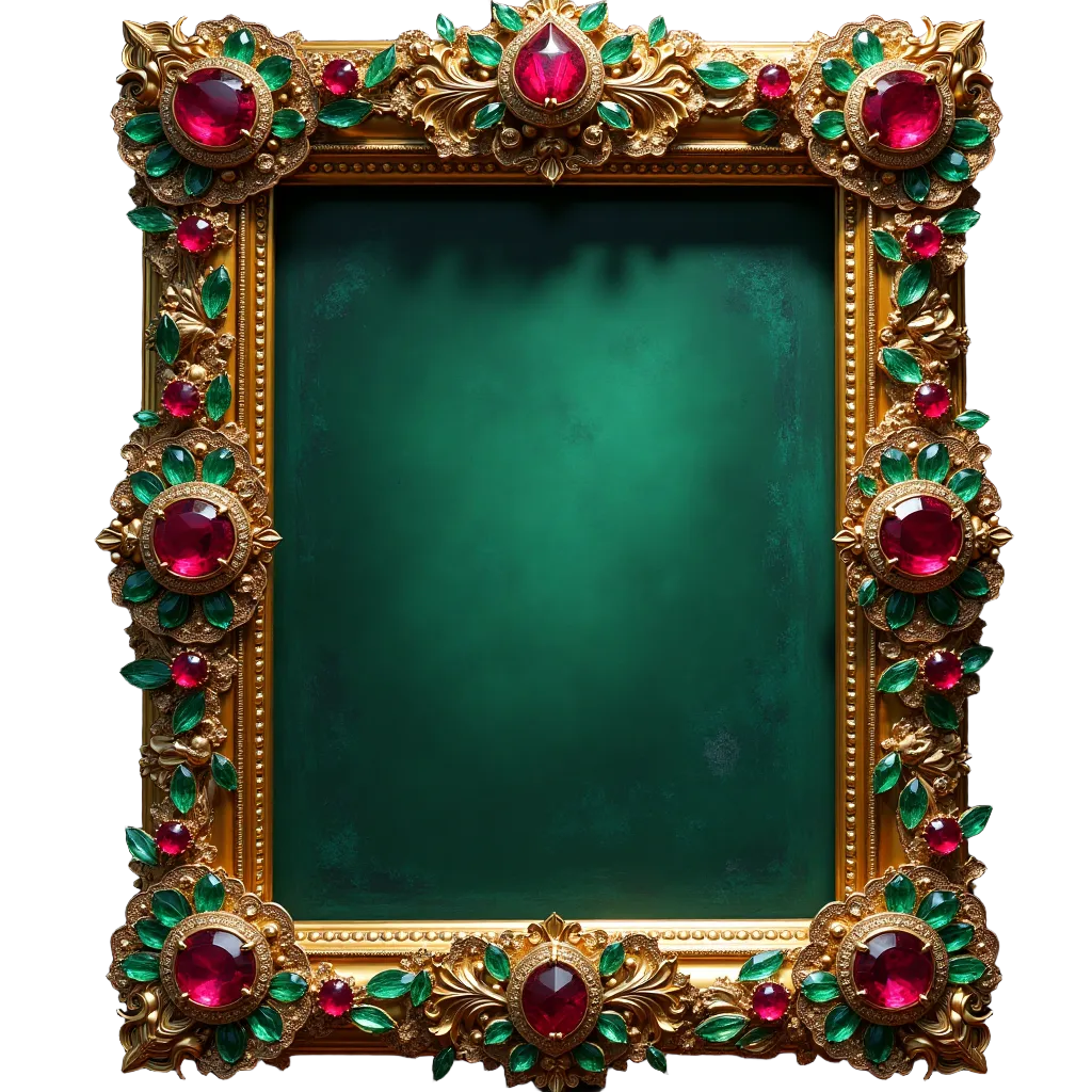 Gilded Opulence A Gem-Encrusted Frame